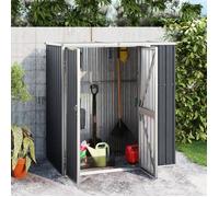 Cache de rangement extérieur/ Abri à outils de jardin - VIDAXL - anthracite 161x89x161cm acier galvanisé CC65214245