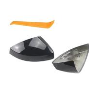 Cache de remplacement pour rétroviseur de voiture Paire de couvercles de rétroviseurs en fibre de carbone noire for Audi A3 S3 8V RS3 2013-2019.(1.Black no assist)