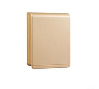 Cache d'interrupteur de type 86 - Étanche - Coque de protection en plastique ultra fine - Convient pour de multiples utilisations (doré)