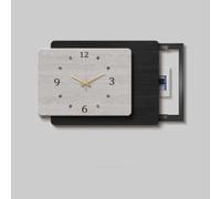 Cache Disjoncteur Mural Tableau de Décoration pour Boîtier Électrique avec Ouverture Coulissante Fluide Support Hydraulique Anti-Oxydation Cadre en Métal Durable(Left-z,37"/94cm)