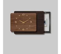 Cache Disjoncteur Mural Tableau de Décoration pour Boîtier Électrique avec Ouverture Coulissante Fluide Support Hydraulique Anti-Oxydation Cadre en Métal Durable(Left-w,37"/94cm)