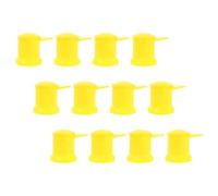 Cache Écrou Camion Indicateur de Roue 33mm 24 Pièces Plastique Jaune | Compatibilité, Haute Visibilité, Résiste aux Climats Extrêmes, Prévention D'accident, pour Semitrailers