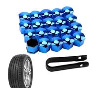 Cache-écrou de roue - Capuchon anti-poussière antirouille, ensemble de 20 protections de boulons pour décoration de cosse de pneu de voiture, ajustement universel, taille 17 mm, 19 mm, 21 mm avec