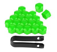 Cache-écrou de roue Couvercle de de vis de pneu, 20pcs 17mm Écrou de roue de voiture de vis automatique de moyeu Cache-bouchon (Vert)