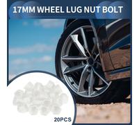Cache-Écrou De Roue Extérieur 17Mm Pour Jantes Et Pneus - Boulons De Roue - Capuchons De Protection Anti-Poussière En Plastique Blanc