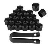 Cache-écrous,Duokon Protection d'écrou de roue de voiture, 20pcs 19mm Écrous de roue de voiture Capuchons de boulon de couvercle de vis de moyeu automatique Protection extérieure(noir)