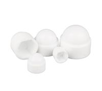 Cache-écrous hexagonaux, 10 à 30 pièces, M4-M14, en plastique PE, for boulons et écrous de roues voiture, décoration extérieure(White,M4x7x9(30pcs))