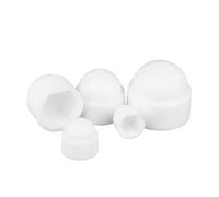 Cache-écrous hexagonaux, 50 pièces par sachet, for boulons M4, M5, M6, M8, M10 et M12. Capuchon de protection hexagonal en plastique apparent(White 50pcs,M6 size 10mm)