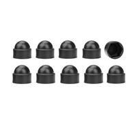 Cache-écrous hexagonaux en plastique noir for vis M6, M8, M10, M12, accessoires de voiture(10pcs,M6 x 10)