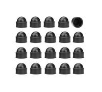 Cache-écrous hexagonaux en plastique noir for vis M6, M8, M10, M12, accessoires de voiture(20pcs,M12 x 18)