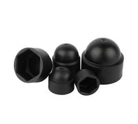 Cache-écrous hexagonaux M4 M5 M6 M8 M10 M12 M14 en plastique PE for boulons, protection des écrous de roues de voiture, décoration extérieure(Black,M5x8x10(20pcs))