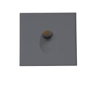 Cache en aluminium carré 1 pour applique murale Sys-Wall68 - Noir