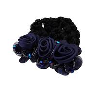 Cache- en forme de - Filet à cheveux avec fleurs - Grand nœud floral - Serre-tête en - Accessoires pour cheveux pour femme - Barrette à cheveux pour employés de banque