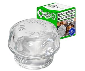 Cache en Verre Ø 48 mm pour Ampoule Four avec Code D’origine 481245028007 481245078004 pour Whirlpool pour Bauknecht pour Indesit 8002233 pour Amica CC1863800 pour Fagor - MADE IN EU - ONIX TECH