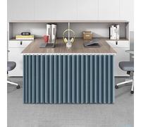 Cache-étagère accordéon pour Dissimuler l'intimité sous Un Bureau - Idéal pour Les placards de Cuisine et la décoration de Bureau - 180 x 70 cm - Bleu élégant - Solution Gain de Place