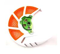 Cache-étrier Moto Couvercle de protection du Rotor du disque de frein avant de moto, adapté à Kawasaki KX125 KX250 KX250F KX450F KLX450R 2006 - 2017 Disques de frein de moto(White Orange)