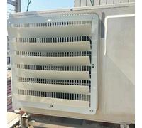 Cache extérieur pour climatiseur - Déflecteur de chaleur en acier inoxydable pour climatiseur, protection contre les courants d'air directs, grilles de condenseur de compresseur, couleur : carré, di