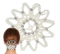 Cache- Filet à Cheveux Strass Perles - Accessoires de Coiffure pour Queue de Cheval Événements Mariage Sport Cérémonie Soirée Danse | Travail Rapide Tenue Sûre pour Scène Spectacle