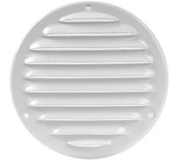 Cache-Grille d'aération Blanc Ø 12.5 cm - Ouvertures d'aération Rondes pour soffite - Grilles d'aération - Moustiquaires intégrées - Ventilation CVC, Blanc 125 mm