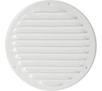 Cache-grille d'aération blanc Ø 16 cm - Ouvertures d'aération de soffite rondes - Grille d'aération - Moustiquaires intégrées - Ventilation CVC, Blanc 160 mm