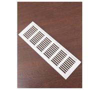 Cache-grille d'aération de plafond en aluminium pour grille d'aération de porte d'échappement avec vis, capot élégant pour armoire, chaussures, armoire, meubles (argenté, 150 x 300 mm)