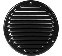 Cache-grille d'aération Noir Ø 16 cm - Ouvertures d'aération de soffite rondes - Grille d'aération - Moustiquaires intégrées - Ventilation CVC, Noir 160 mm