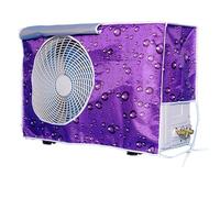 Cache Housse Climatiseur Extérieur, Conception à Rabat, Buses Pré-percées, Protection Solaire et Pluie, Installation Facile(Purple,80x55x29cm/31x22x11in)