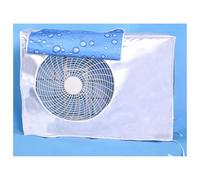 Cache Housse Climatiseur Extérieur, Conception à Rabat, Buses Pré-percées, Protection Solaire et Pluie, Installation Facile(White,80x55x29cm/31x22x11in)