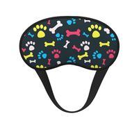 Cache-œil arc-en-ciel avec empreintes de pattes de chien et de chat pour adultes et enfants pour voyage, usage quotidien, sieste, insomnie, camping