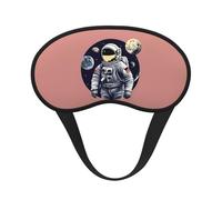 Cache-œil avec impression astronaute sur la lune pour adultes et enfants pour voyage, usage quotidien, sieste, insomnie, camping