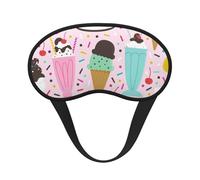 Cache-œil avec imprimé crème glacée douce pour adultes et enfants, pour voyage, usage quotidien, sieste, insomnie, camping