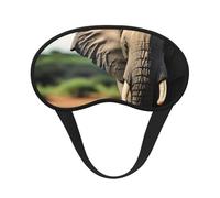 Cache-œil avec imprimé éléphant africain pour adultes et enfants, pour voyage, usage quotidien, sieste, insomnie, camping
