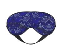 Cache-œil avec imprimé raie manta et poisson pour homme et femme