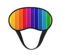 Cache-œil avec imprimé rayé arc-en-ciel pour adultes et enfants, pour voyage, usage quotidien, sieste, insomnie, camping