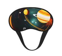 Cache-œil avec système solaire Jupiter Saturne pour adultes et enfants - Bloque la lumière - Pour voyage, utilisation quotidienne, sieste, insomnie, camping