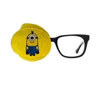 Cache-œil brodé réutilisable pour enfants et adultes - Pour amblyopie - Traitement par occlusion oculaire paresseux - MinYell (couvre-œil droit)