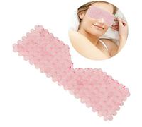 Cache-œil en Pierre de Jade, Masque pour les Yeux en Jade, Masque pour les Yeux en Quartz Rose Rafraîchissant avec Plusieurs perles Artisanat Exquis Réduit les Poches Améliore les Cernes