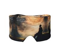 Cache-œil imprimé avec citations inspirantes, équipement de sommeil réversible, bandeau bloquant la lumière, pour un confort de voyage
