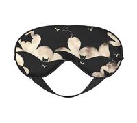 Cache-œil imprimé chauve-souris pour homme et femme - Pour voyage en avion
