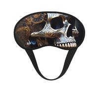 Cache-œil intéressant avec imprimé squelette pour adultes et enfants pour voyage, usage quotidien, sieste, insomnie, camping