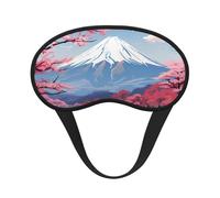 Cache-œil japonais avec imprimé paysage du mont Fuji pour adultes et enfants, pour voyage, usage quotidien, sieste, insomnie, camping