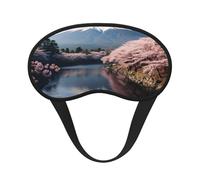 Cache-œil japonais avec imprimé paysage du mont Fuji pour adultes et enfants, pour voyage, usage quotidien, sieste, insomnie, camping