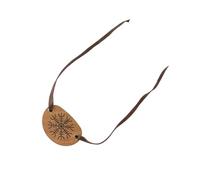 Cache-œil médiéval de pirate en cuir synthétique pour Halloween, Renaissances, cosplay, costume pour homme et femme, Camela, taille unique