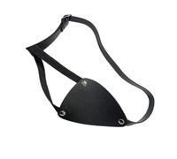 Cache-œil médiéval pirate en cuir synthétique pour homme et femme