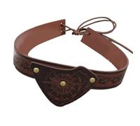 Cache-œil médiéval unique en cuir PU avec motif gaufré pour fêtes costumées et foires de cosplay