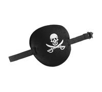 Cache-œil noir - 8 cm réglable couverture confortable bloquant la lumière | Accessoire de costume de pirate fêtes de Noël d'Halloween ou événements de cosplay. Il ajoute authenttched com