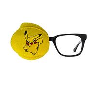 Cache-œil orthopédique brodé réutilisable pour enfants et adultes pour amblyopie, traitement par occlusion oculaire paresseux, PokYell (cache-œil droit)