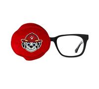 Cache-œil orthopédique brodé réutilisable pour enfants et adultes pour amblyopie, traitement par occlusion occlusion occlusion, chien PawMarsh (couverture oculaire droite)