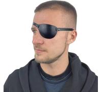 Cache-œil Pirate - Cache-œil Fantaisie Rétro Unique - Masque Gothique en Cuir PU - Cache-œil Médiéval avec Bande élastique Réglable - pour Adultes Et Enfants Cosplay, Left
