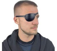 Cache-œil Pirate - Cache-œil Fantaisie Rétro Unique - Masque Gothique en Cuir PU - Cache-œil Médiéval avec Bande élastique Réglable - pour Adultes Et Enfants Cosplay, Right